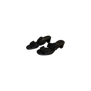 Salvatore Ferragamo Black Braided Leather Sandals - Women’s Size 5